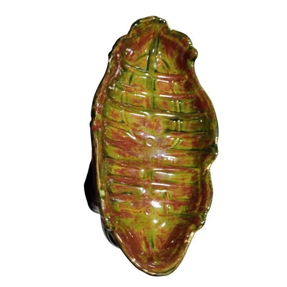 VTG 70s High Heel Boot Planter VASE Green/Gold Luster Ceramic Victorian Style‎ - Picture 5 of 6